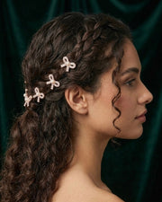 Women fancy bow hair fringe sticker