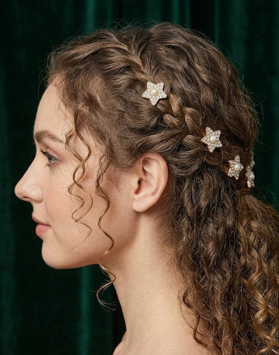 Women fancy bow hair fringe sticker