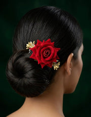 Women Fancy Rose Hair Comb Juda Pin