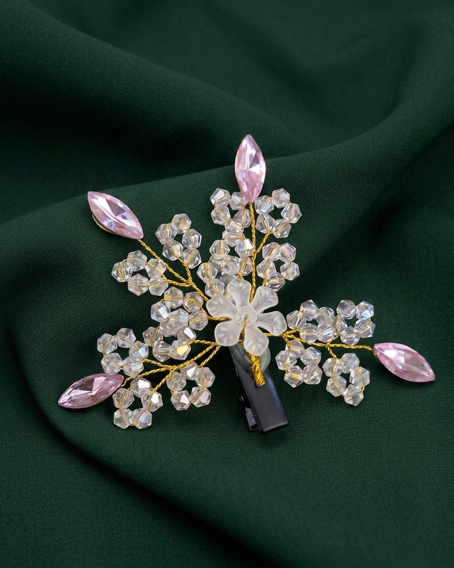 Stylish Korean Pearl and Crystal Partywear Clip