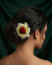 Artificial Shaded Flower Hair Juda Pin