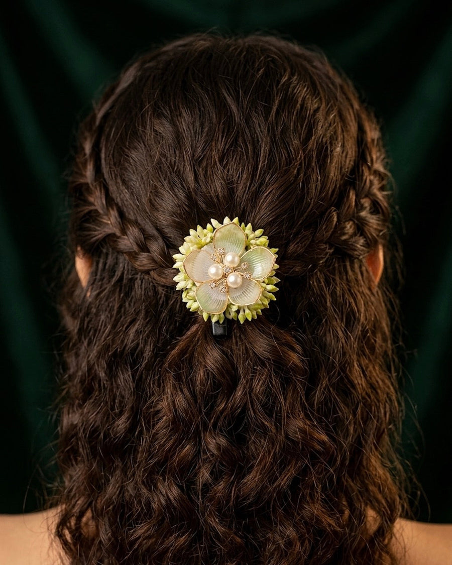 Artificial Shaded Flower Hair Juda Pin
