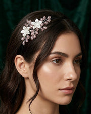 Korean Floral Rhinestones Hairpin