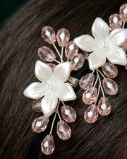 Korean Floral Rhinestones Hairpin
