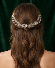 Crystal Beaded Floral Tiara Hair Accessory set