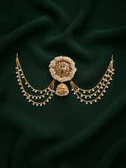 Women Kundan-Studded & Beaded Hair Accessory