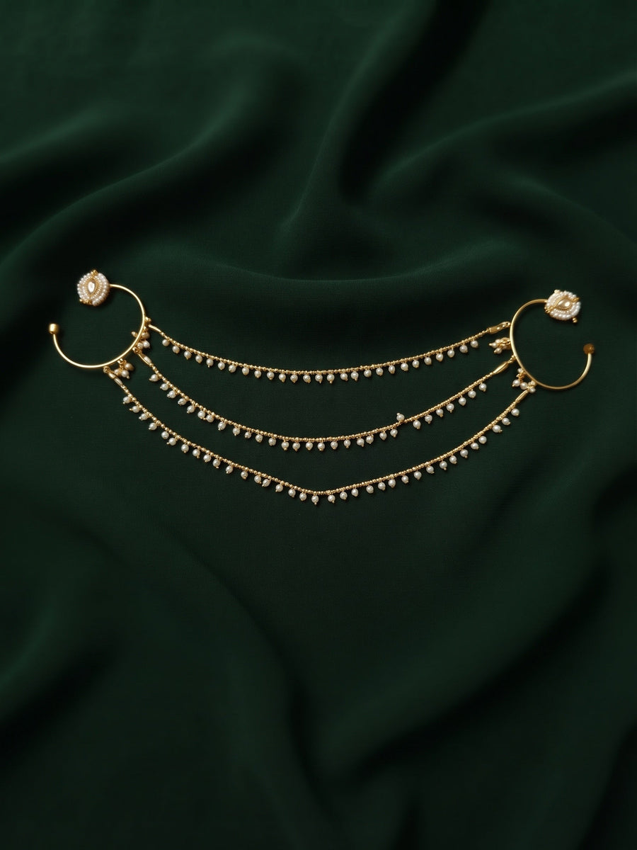 Women Ethnic Gold Plated Hair Accessory