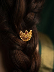 Women Gold-Toned Decorative Braid Hair Pins Set Of 3