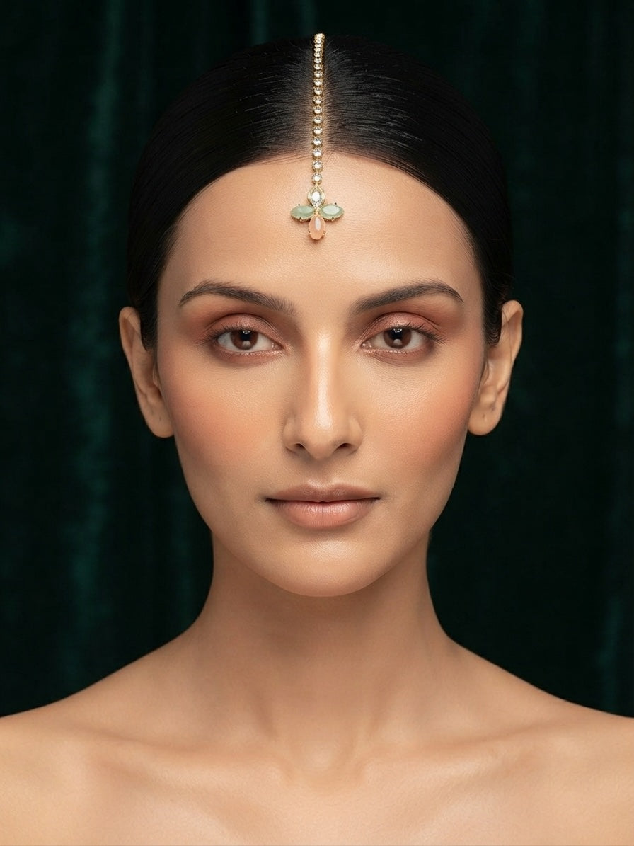 Gold-Plated Mang Tikka Head Jewellery