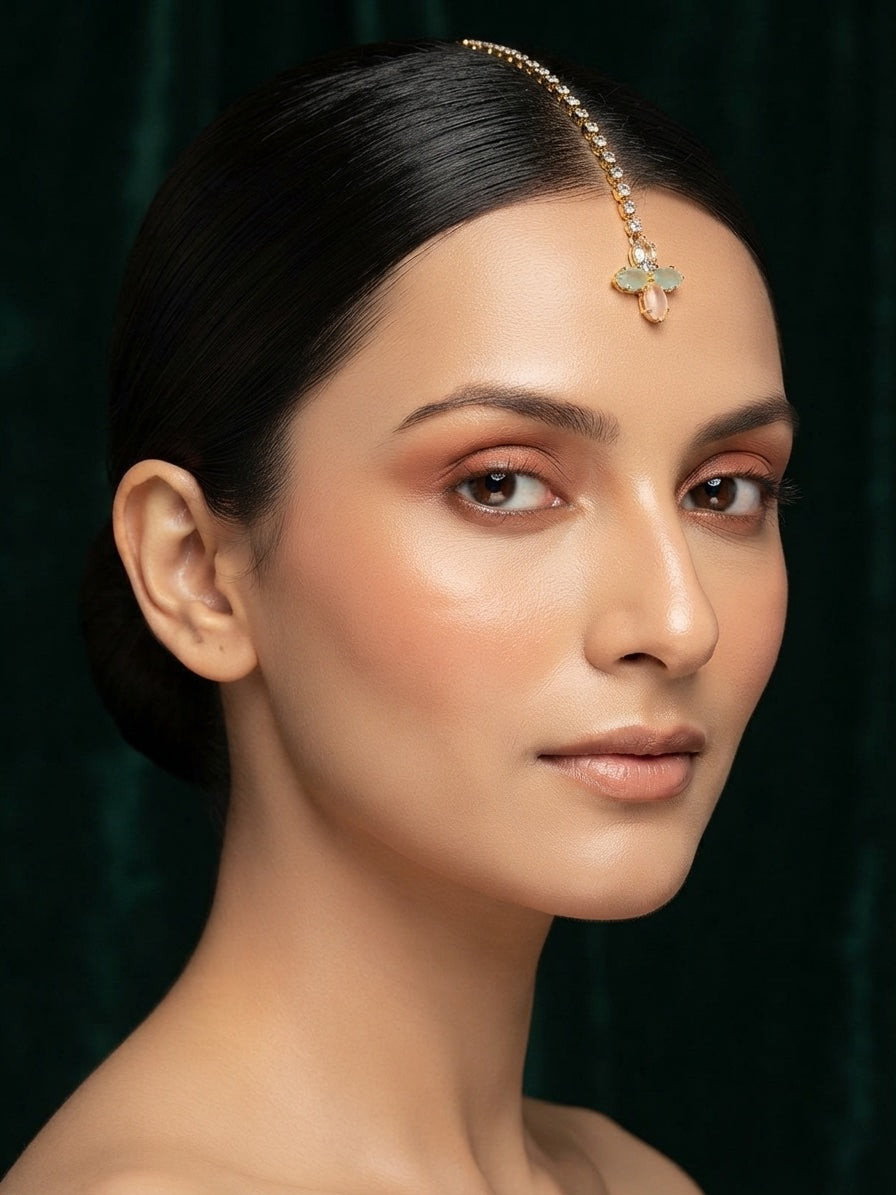 Gold-Plated Mang Tikka Head Jewellery