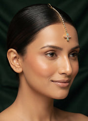 Gold-Plated Maang Tikka Head Jewellery