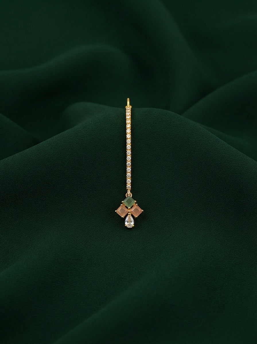 Gold-Plated Maang Tikka Head Jewellery