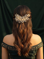 Stylish Korean Pearl and Crystal Partywear Clip