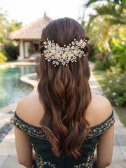 Stylish Korean Pearl and Crystal Partywear Clip