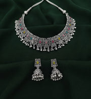 Women Silver Plated Traditional Jewellery Set