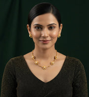 Women Gold Plated Minimal Jewellery Set