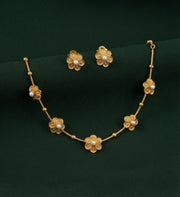 Women Gold Plated Minimal Jewellery Set