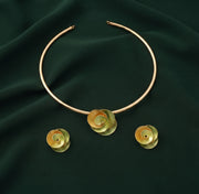 Women Gold Plated Contamprery Jewellery Set