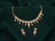 Women Gold Plated Multicolor Beaded Jewellery Set
