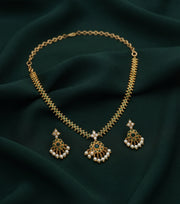 Women Gold Plated Fancy Beaded Jewellery Set