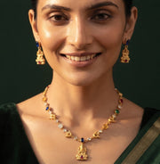 Women Gold Plated Multicolor Beaded Jewellery Set