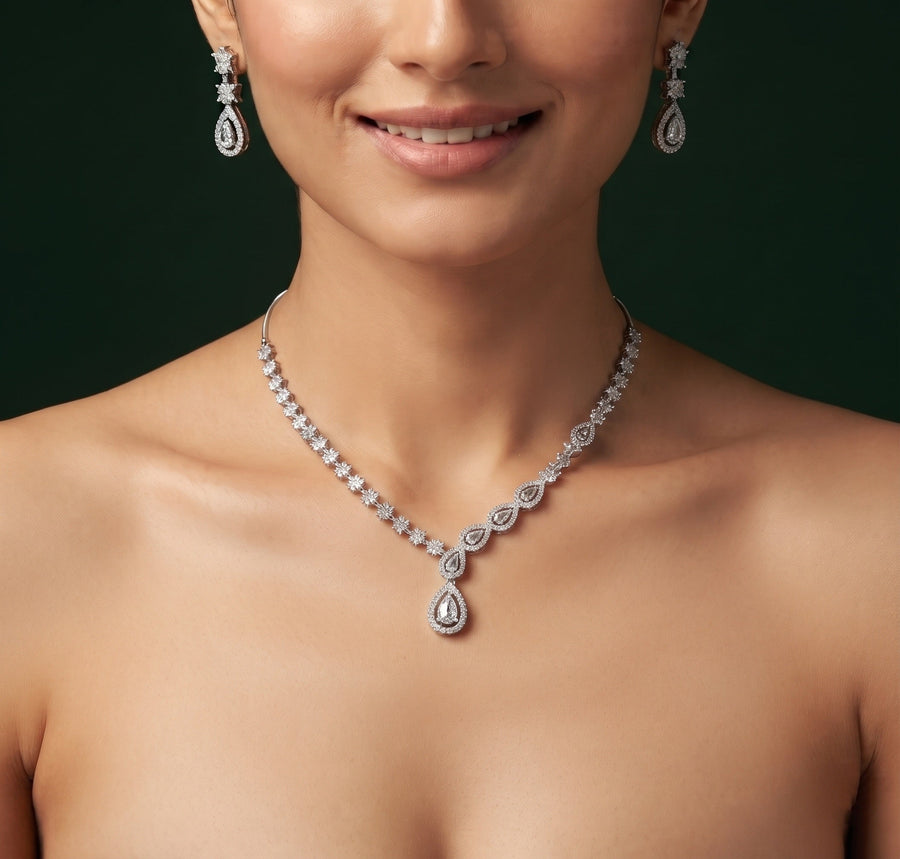 Women American Daimond Jewellery Set