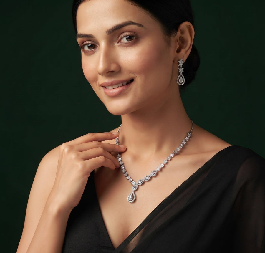 Women American Daimond Jewellery Set