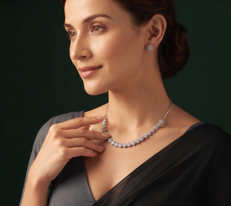 Women American Daimond Jewellery Set