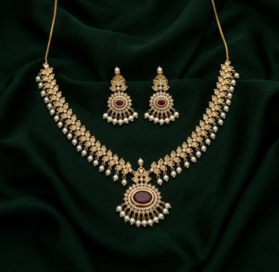 Women Gold Plated Traditional Jewellery Set
