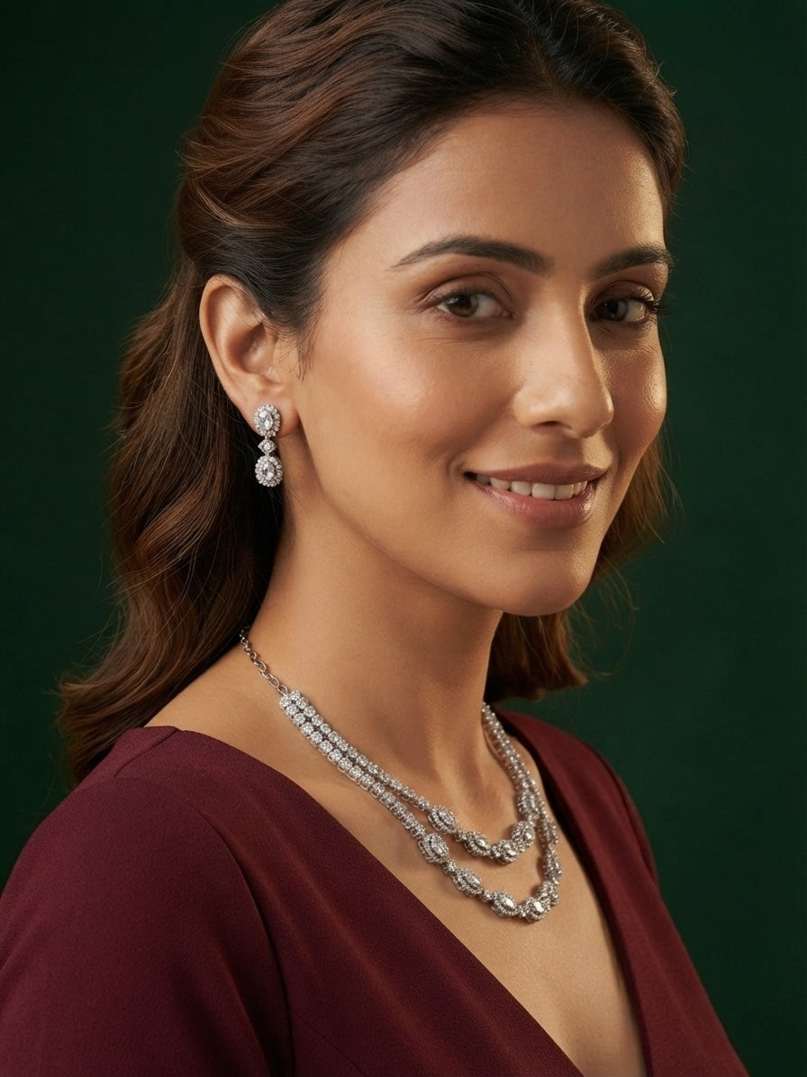 Women American Daimond Jewellery Set