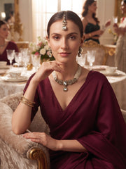 Women Gold Plated Pearls Choker Jewellery Set