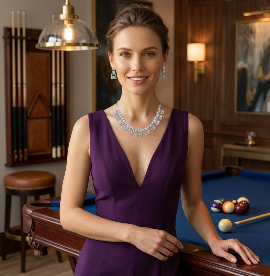 Women American Daimond Jewellery Set