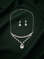 Women Silver Plated & Diamond Kundan Beaded Jewellery Set