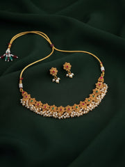 Women Gold Plated Traditional Choker Jewellery Set