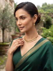 Women Gold Plated Traditional Choker Jewellery Set