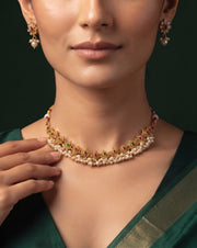 Women Gold Plated Traditional Choker Jewellery Set