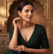 Women Gold Plated Traditional Choker Jewellery Set