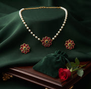 Beautiful White Pearls Minimal Jewellery Set For Women