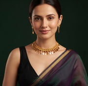 Women Gold Plated Traditional Choker Jewellery Set