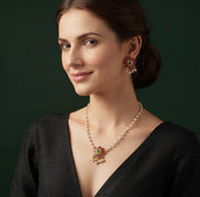 Beautiful White Pearls Minimal Jewellery Set For Women