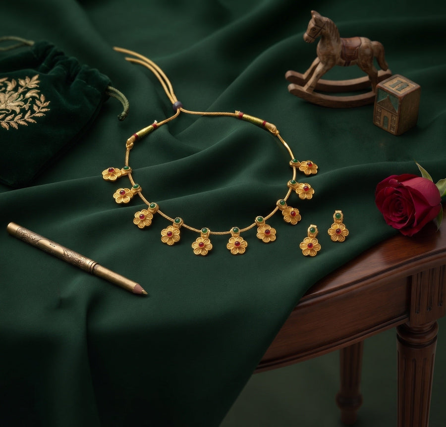 Women Gold Plated Indo-Western Jewellery Set