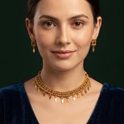 Women Gold Plated Ethnic Jewellery Set