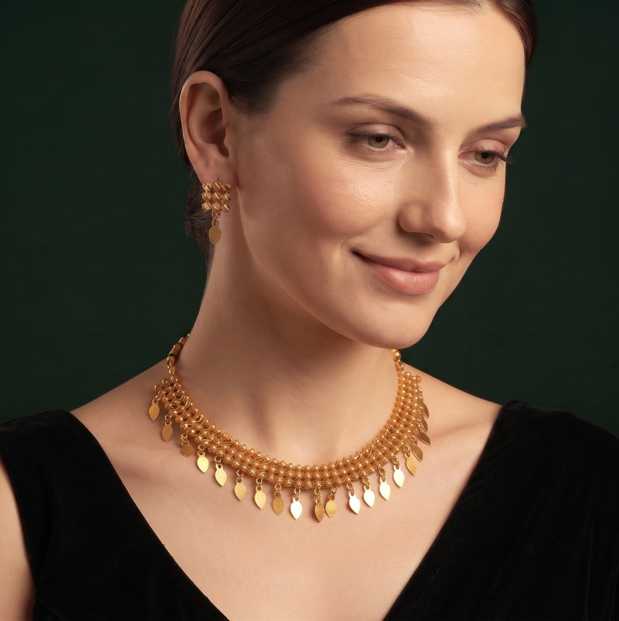 Women Gold Plated Ethnic Jewellery Set