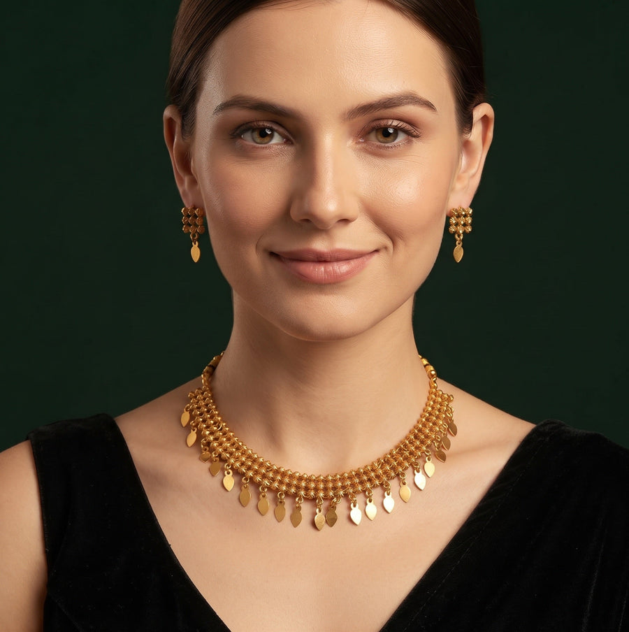 Women Gold Plated Ethnic Jewellery Set