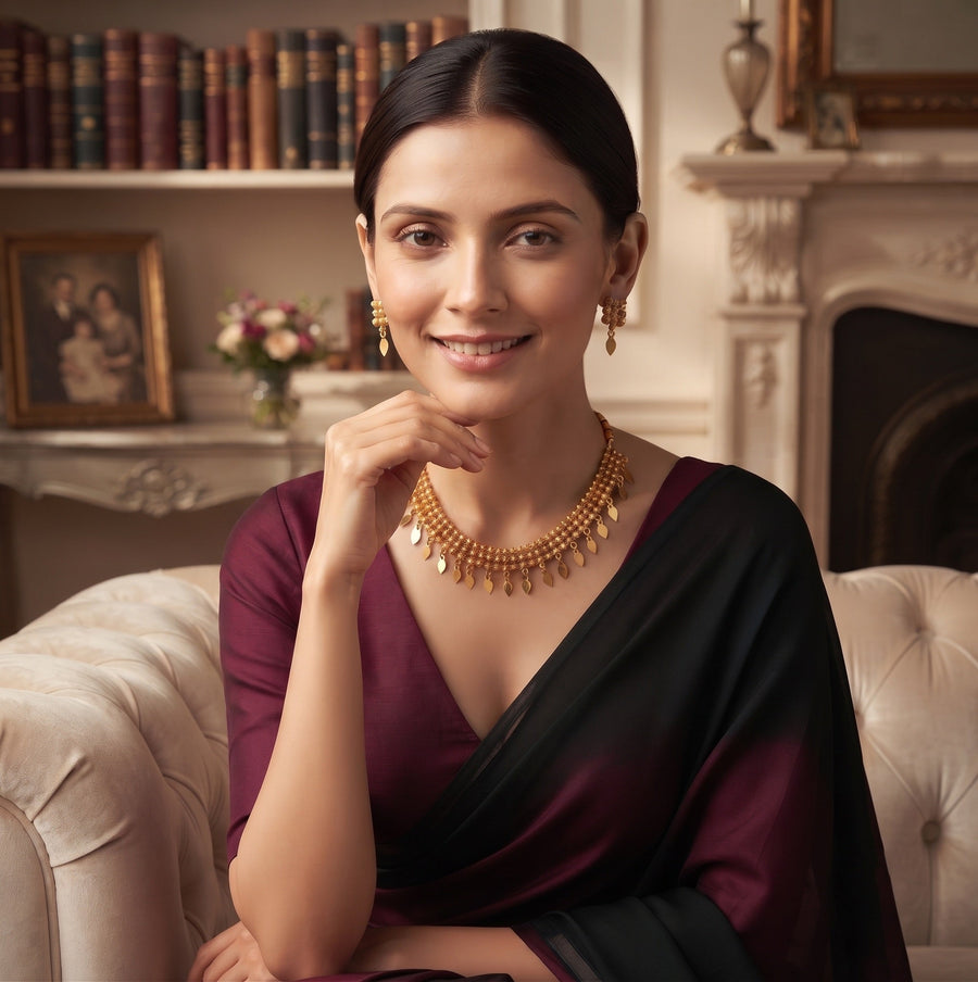 Women Gold Plated Ethnic Jewellery Set