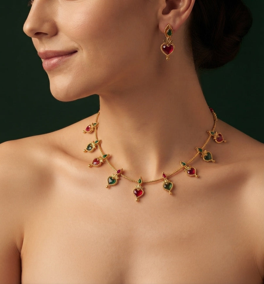Women Gold Plated Ethnic Jewellery Set