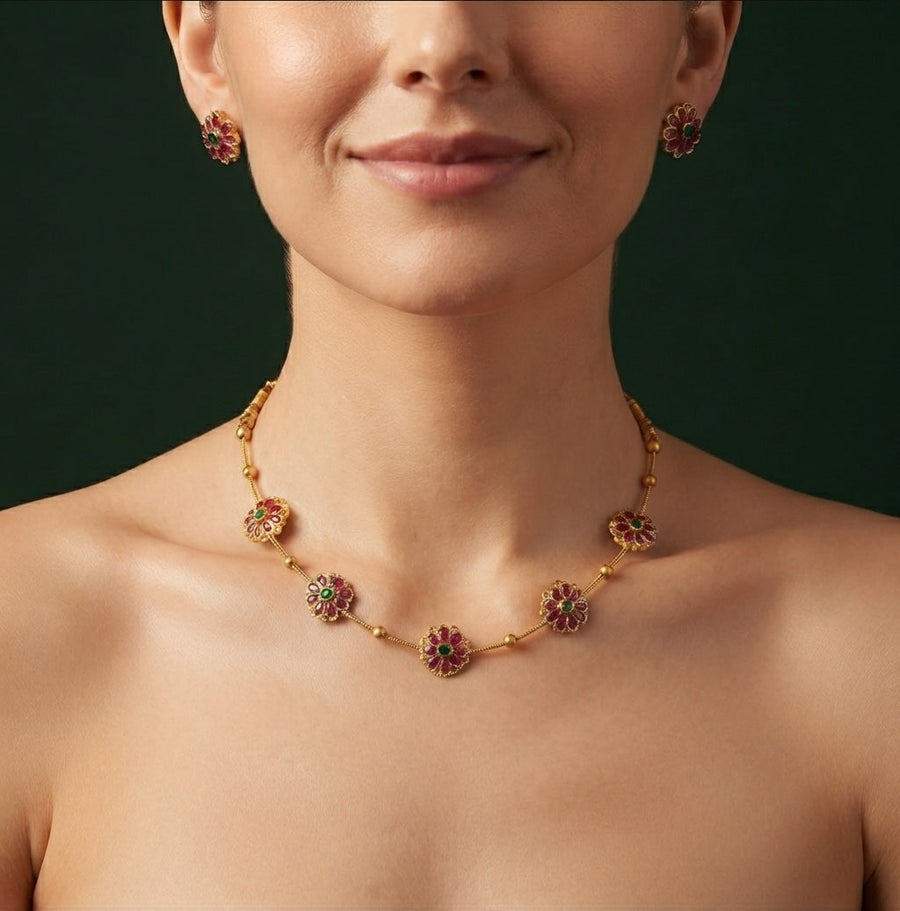 Women Gold Plated Traditional Jewellery Set