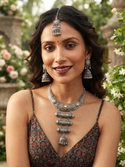 Women Silver Plated Oxidised Jewellery Set
