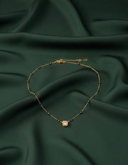 Premium Gold-Plated Artificial Stones and Beads Mangalsutra
