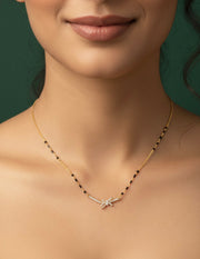 Premium Gold-Plated Artificial Stones and Beads Mangalsutra